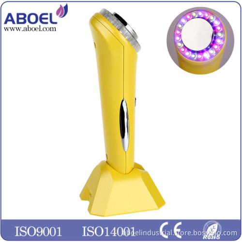 Deep Cleanse and Moisturize Best Home Beauty Instrument Led Photon Ultrasonic Ultrasound Facial Skin Care Therapy Device